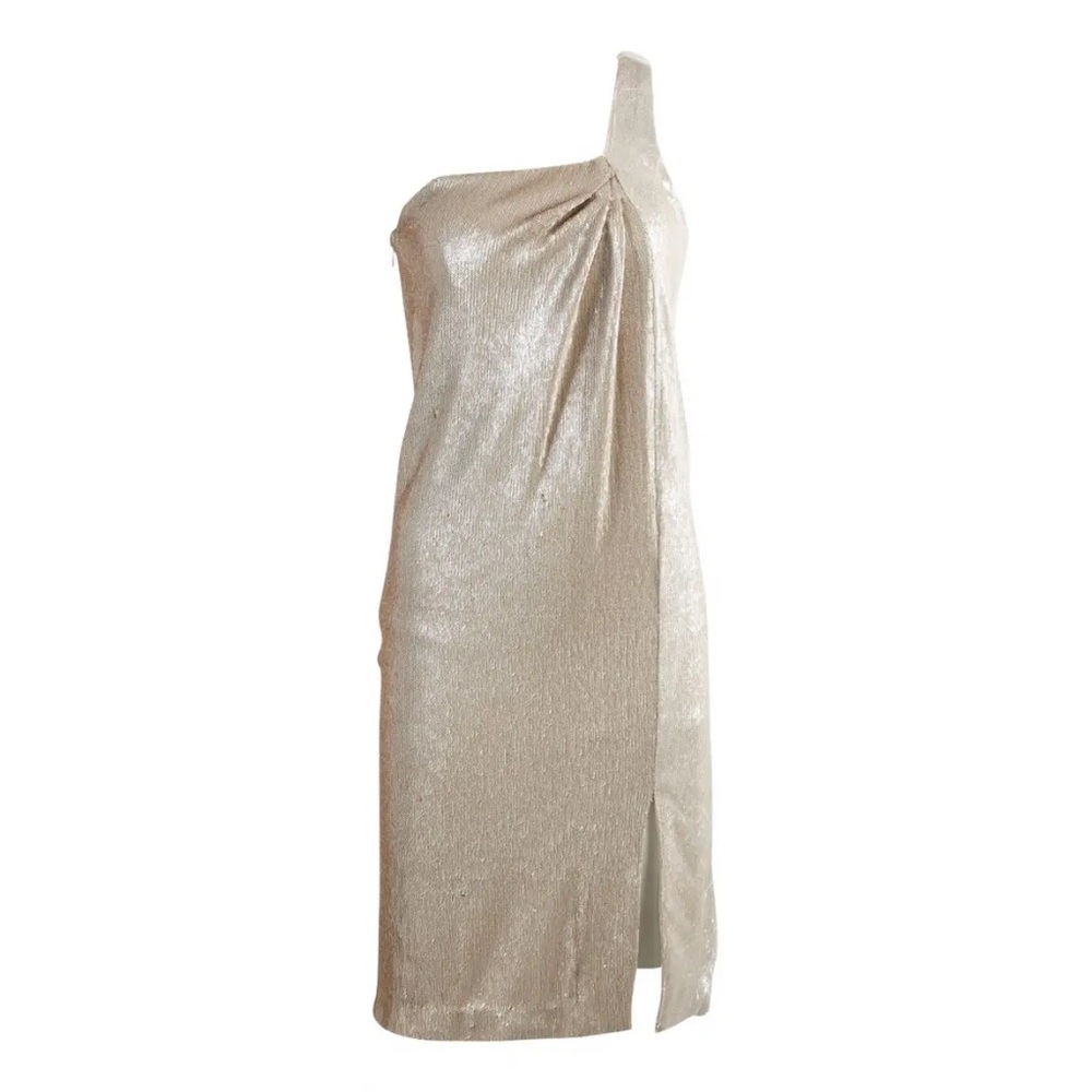 Halston asymmetrical dress